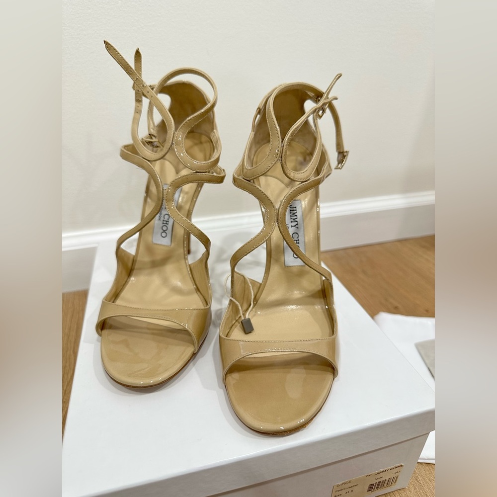 ❌SOLD❌ Brand New Jimmy Choo Lance Cutout Patent-Leather Sandals